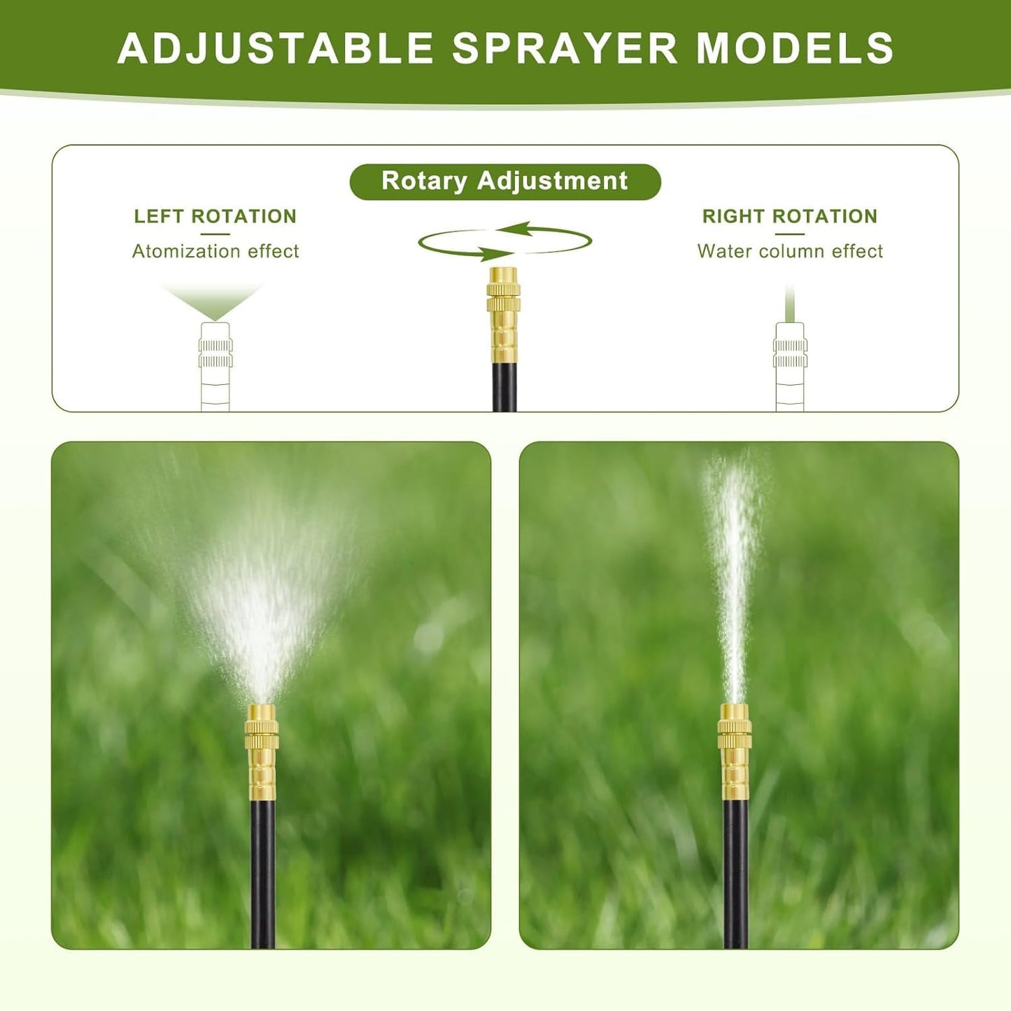 50FT Drip Irrigation System,Everything You Need for Patio & Garden Watering – 15 Nozzles, Easy-Set Timer, and 5/16 Inch Hose for Greenhouse or Lawn Care