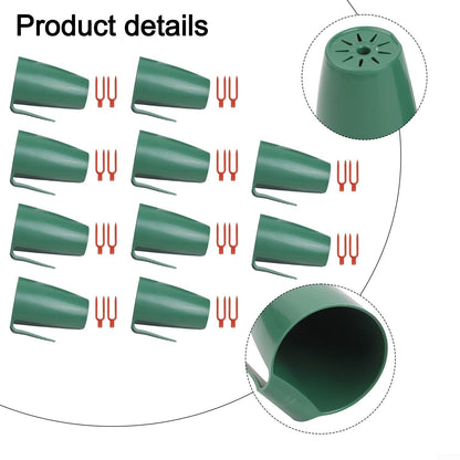 Strawberry Plant Propagation Kit with 10 Hanging Cups and 20 Rooting Forks for Indoor or Outdoor Transplanting, Space-Saving Greenhouse Gardening Tool for Home, Balcony, or Yard(Large)
