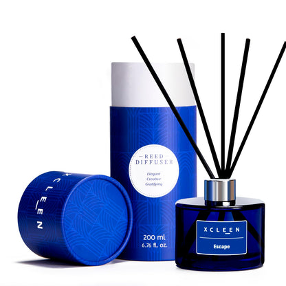 Reed Diffusers Set, 3.7 Oz Scent Diffuser, 6 Reed Diffuser Sticks, Home Fragrance Hyacinth, Peony & Citrus, Aromatherapy Oil Diffuser Reeds, More Masculine Scent, Bathroom & Office Decor 110ml