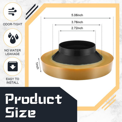 Marsui 20 Pack Toilet Wax Ring Thick Toilet Bowl Wax Ring Gasket for 3-inch/4-inch Waste Line - Gas, Odor and Watertight Seal