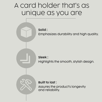 Vertical Business Card Holder for Desk - Black Granite Visiting Card Holder - Holds up to 20 Cards - Desktop Business Card Stand for Home & Office - Elegant & Luxurious Office Desk Accessories