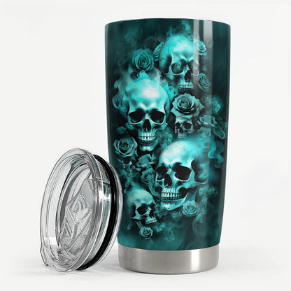 SANDJEST Skull Tumbler 20oz Stainless Steel Insulated Travel Mug Cup for Men Women Goth Gothic Gifts for Birthday Christmas Halloween