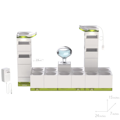LeGrow Home Garden, Enjoy The Natural Landscape Daily, Automatic LED Grow Light, 7 Days Watering Free Ecosystem, Modular Design Fits Any Space, Write, [Plants NOT Included].