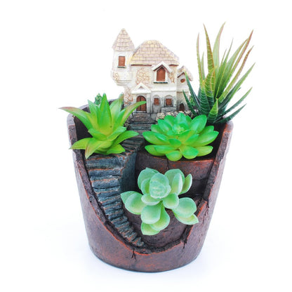 NWFashion Garden Pot, Garden and Sweet House for Holiday Decoration and Gift Planter Flower Pot (Pot E)