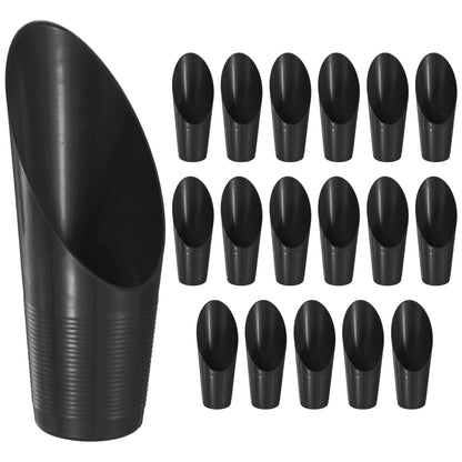 M METERXITY 18-Pack Bonsai Soil Scoops, Plastic Garden Soil Scoops Bucket Shovel Potting Scoopers for Transplanting/Flower Planting/Plant Succulent, Colorful Small Gardening Tools [Black]