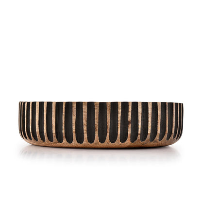 Mahasu Decorative Bowl MANGO WOOD Decorative Bowls for Home Decor - Organic Modern Home Decor Bowl Key Bowl, Candy Bowl, Smudge Bowl (10" X 10" X 2.5'')