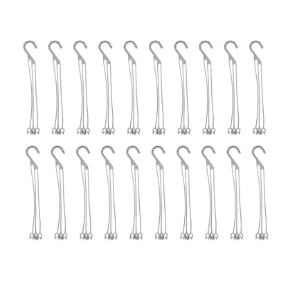 Happyyami 50pcs Flower Pot Hanging Chain Plastic Spider Plant Pots Hooks Basket Planter Hanger Wall Plant Container Stand Holder for Outdoor Indoor Garden Fence Railing Decor S