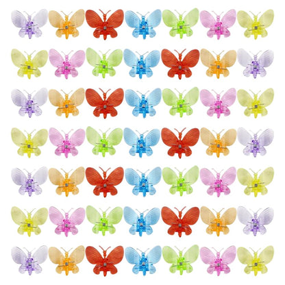 GSHLLO 100 Pcs Butterfly Plant Clips Orchid Support Clips Garden Plant Climbing Clips Vine Stem Clips Plastic Flower Supporting Clips for Vines Stalks