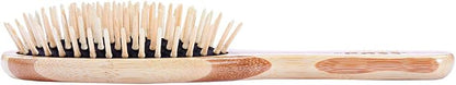 BASS Brushes THE Green PET Oval Brush, Bamboo-Stiped Finish, Small