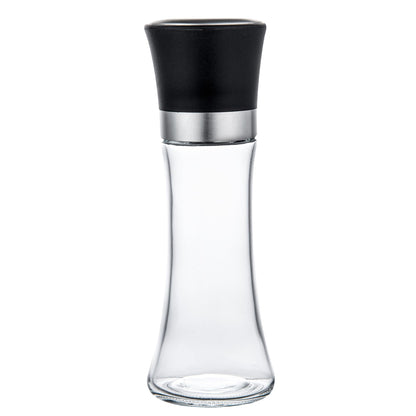 Restaurantware Vetri 6.3 Ounce Pepper Shaker, 1 Salt Shaker - Included Lid Cover, Clear Finish, Glass Spice Shaker, Refillable, Dishwashable