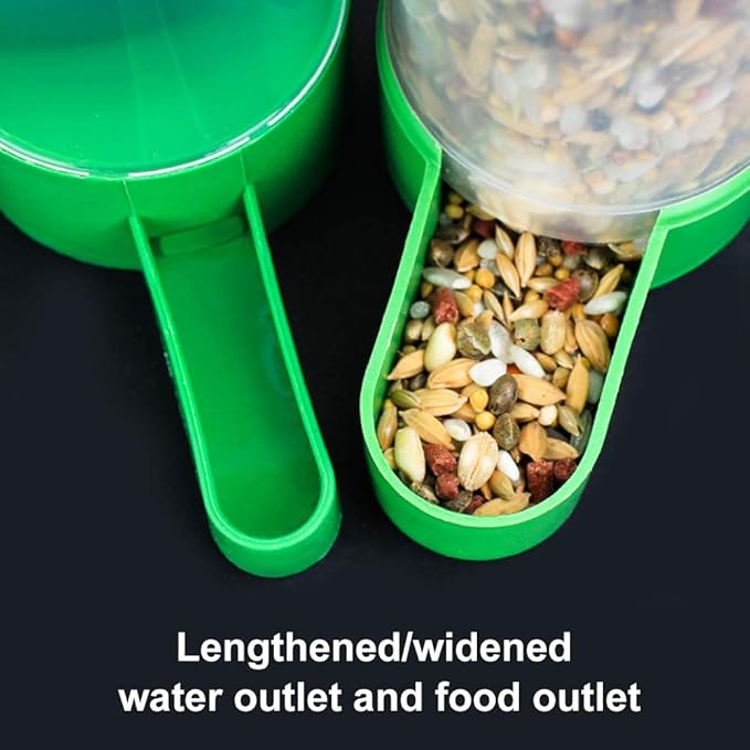Bird Feeder, Bird Water Dispenser for Cage, XISTEST 2PCS Automatic Bird Water Feeder with 1PCS Food Feeder for Cage Pet Parrot Budgie Lovebirds Cockatiel (2pcs 140ml + 1pcs 150ml)
