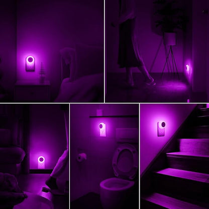 fesnne Night Light, Night Lights Plug into Wall, Dusk to Dawn Sensor, Pink Led Night Light 0.5W, 2 Pack Nightlight for Adults, Bedroom, Bathroom, Hallway, Kitchen