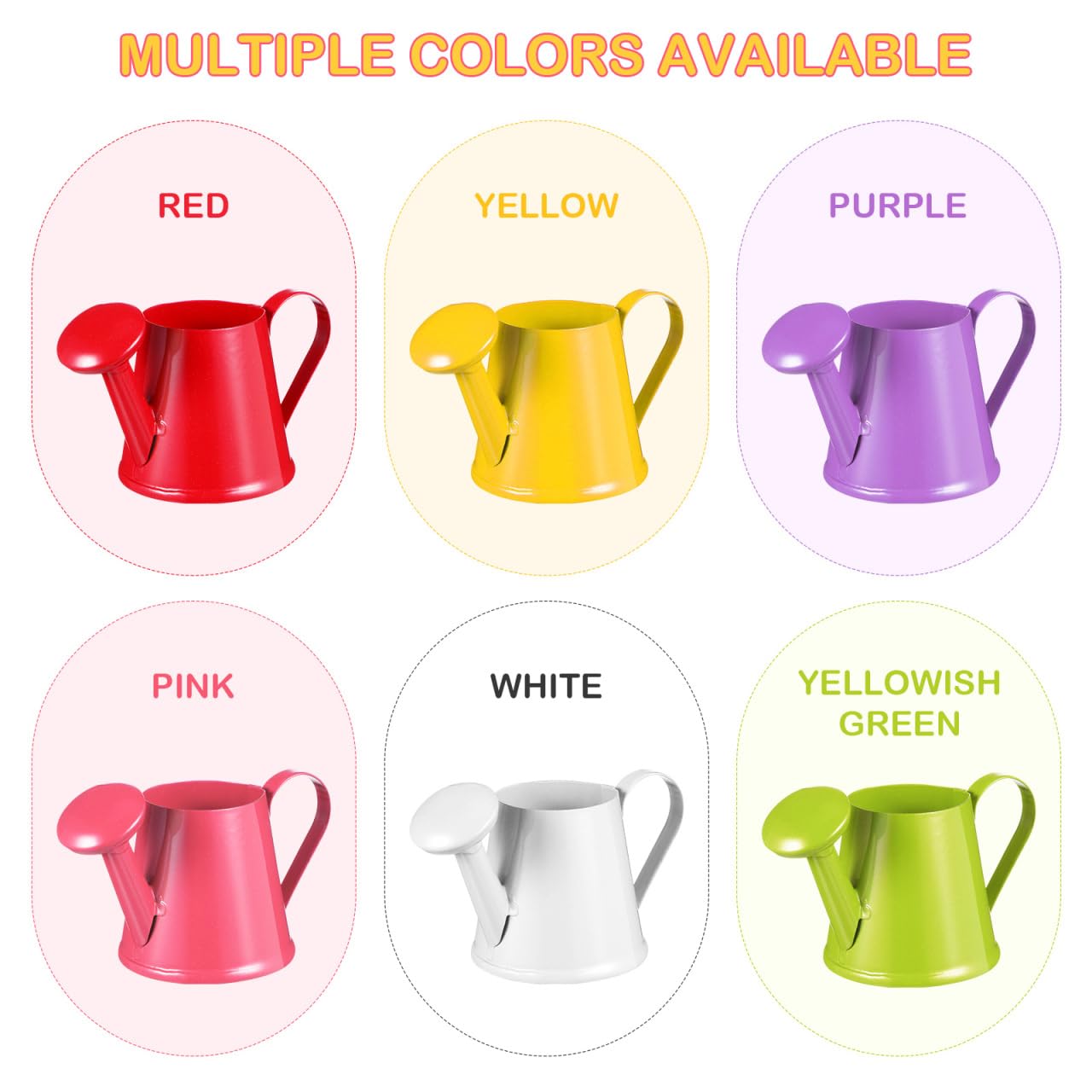 Kisangel Mini Watering can for Kids Metal Small Watering Kettle for Indoor Outdoor Plants Child Tin Toy Gardening Photo Prop 3.3X1.9X1.7 Inch