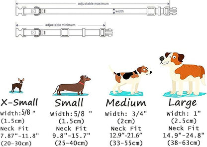Mihqy Dog Collar with Bohemia Floral Tribal Geometric Patterns - Soft Ethnic Style Collar Adjustable for Small Medium Large Dogs（Geometry,S）