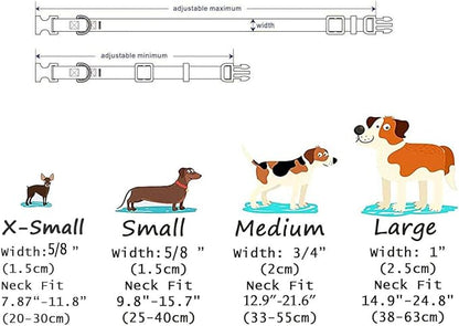 Mihqy Dog Collar with Bohemia Floral Tribal Geometric Patterns - Soft Ethnic Style Collar Adjustable for Small Medium Large Dogs (Pink White Flower,S)