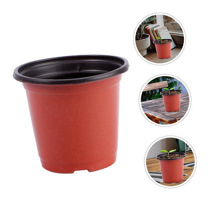 TOMETURE 120pcs Plastic Seedling Pots and Nursery Planter Cups Dual-Color Breathable Planting Containers for Strawberry Cuttings and Outdoor Gardening