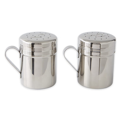 RSVP International Endurance Kitchen Shaker Collection, Dishwasher Safe, Salt & Pepper Set, 10-Ounce, Stainless Steel