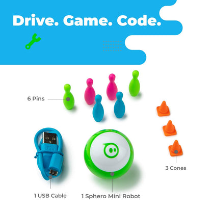 Sphero Mini (Green) - Coding Robot Ball - Educational Coding and Gaming for Kids and Teens - Tabletop-Friendly - Interactive and Fun Learning Experience for Ages 8+