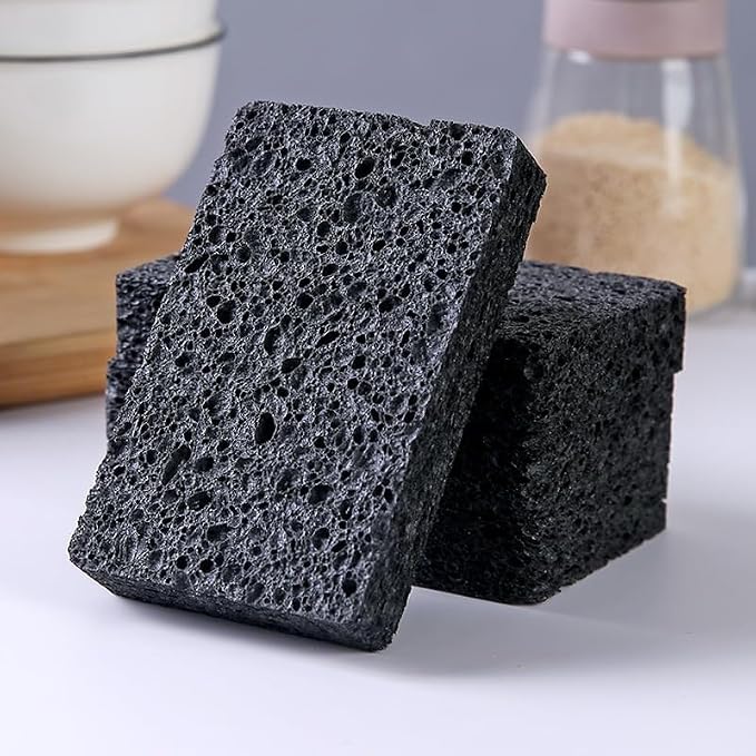 6 - Pack Non-Scratch Scrub Sponges - Sponge for Dishes and Washing Dishes, Cleaning Pads for Kitchen Home and More（Black）