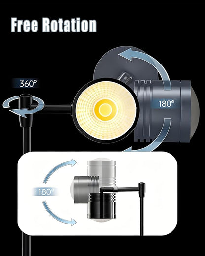 Aquarium LED Light, 5W Clip-on Fish Tank Lamp, 3 Colors, 7.7 Inch Fixed Arm, USB 5V Downlight