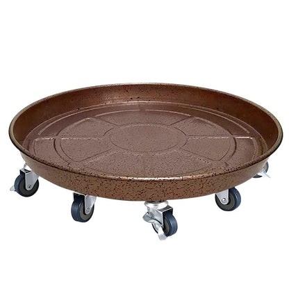 RIAMTGCX Rolling Plant Caddy Dolly with Wheels, 20" Heavy Duty Plant Stand on Casters for Planters, Wheeled Plant Roller Base for Indoor Outdoor Flower Pot, Bronze, 1 Pack