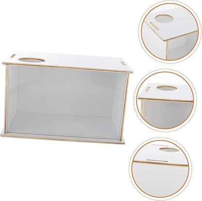 Wooden Hamster Sand Bath Box Multi-Function Pet Bathtub for Chinchillas Animals Easy to Design for Bathing Toilet Use Fresh Tidy Space