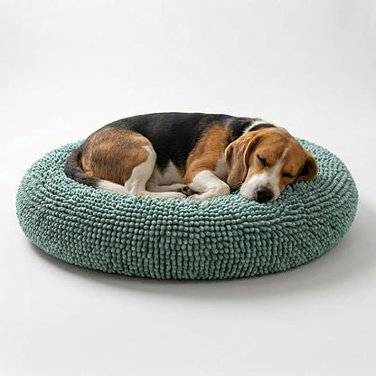 Muddy Mat®Cloud K-9 Bed for Dogs & Cats, Soft & Relaxing Donut Dog Bed, Chenille Material, Removable Cover, Washable & Dryer Safe–Seafoam Green Medium(35'x35')