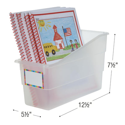 Really Good Stuff Durable Book & Binder Holders - 6 Pack - Clear