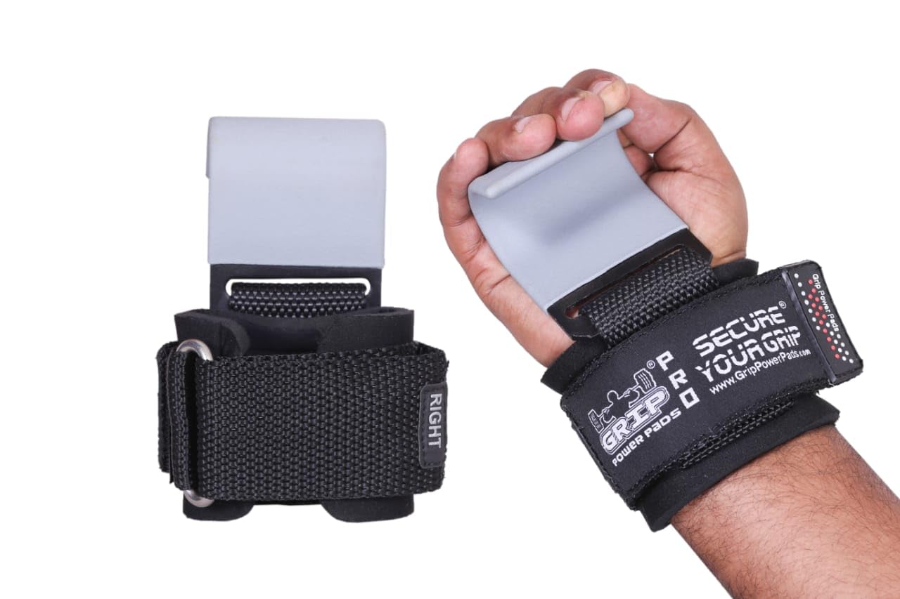 Weight Lifting Hooks Heavy Duty Lifting Wrist Straps Pull Ups Deadlift Straps Power Lifting Grips Padded Workout Straps for Weightlifting Gym Gloves for Men & Women Premium Workout Equipment
