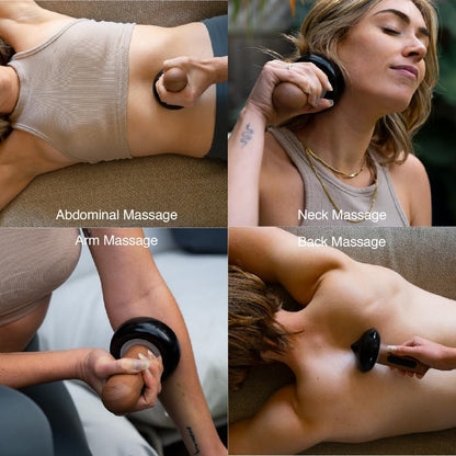 Cordless Hot Stone Massager, Portable Massage Stone Warmer with Adjustable Temperature, Electric Body Massager for Neck Back Shoulder Pain Relief & Deep Tissue Relaxation, Home Spa Therapy Tool
