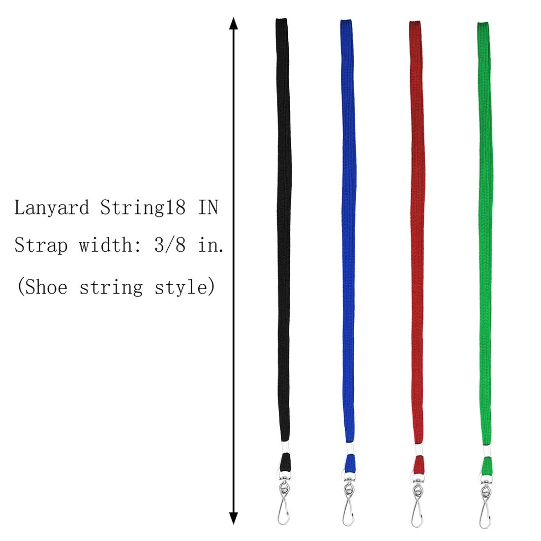 Bird Fiy Black Lanyard 100 Pack Bulk Badge Lanyards for ID Badges Neck Cruise Name Tag ID Holder