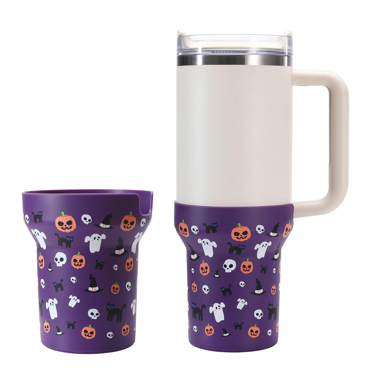 Thxbag Silicone Boot for Stanley Cup 30oz&20oz, Halloween Boot Sleeve Cover Fit with Stanley H2.0 and Quencher Adventure Tumbler Accessories (Purple, 30oz&20oz)
