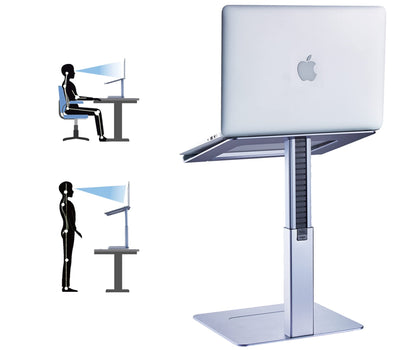VECOFO Adjustable Laptop Stand, Tall, Strong, Airflow, Suitable for 13.3-17.3 Inch Laptops, Lift Screen to Eye Level for Video Conferences