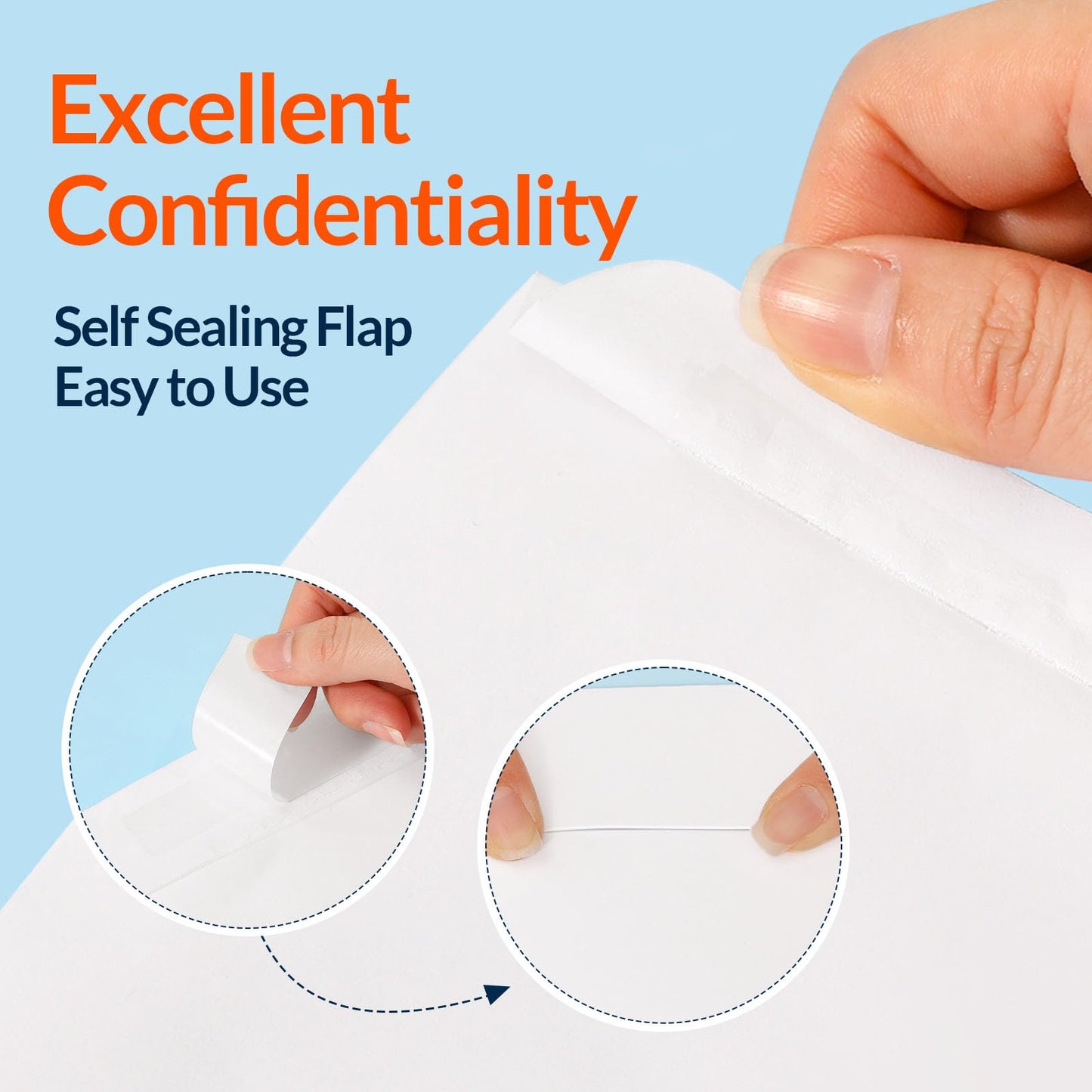 SUNEE 10 x 13 Self Seal Catalog Envelopes, 28lb White Security Mailing Envelopes, Ultra Strong Quick-Seal for Documents, Office & Business Use, 100 Pack