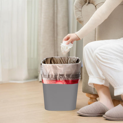 TEIUKAX Trash Can - Small Waste basketbin - 1.8 Gallon- for Office,Home,Bathroom,Kitchen - Grey
