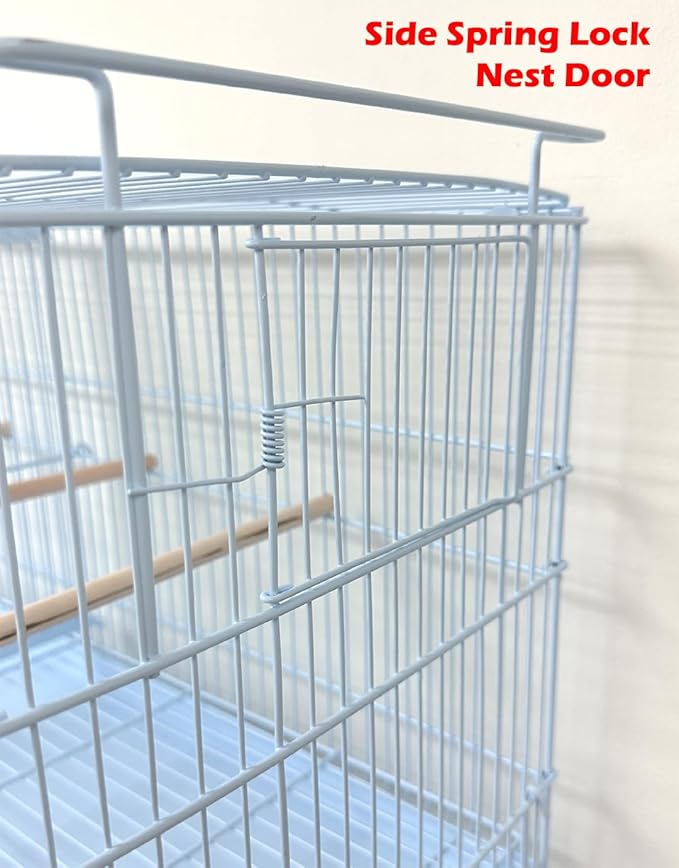 Extra Large 36" x 18" x 19"H Lot of Two Breeder Bird Flight Cage Side Breeding Nest Box Door Center Divider with Removable Rolling Stand