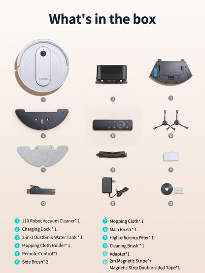Robot Vacuum and Mop - 4000Pa Powerful Suction, APP/Alexa Control, 3-in-1 Cleaning Solution with Auto Self-Charging, Perfect for Pet Hair, Carpets, and Hard Floors