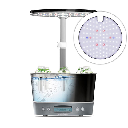 AeroGarden Harvest Elite 360 Indoor Garden Hydroponic System with LED Grow Light and Herb Kit, Holds up to 6 Pods, Platinum
