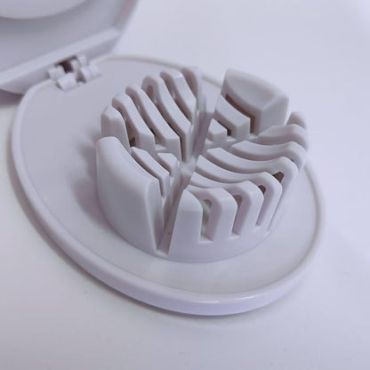 Egg Slicer for Hard Boiled Eggs,Easy to Cut Egg into Slices, Wedge and Dices, Sturdy ABS Body with Stainless Steel Wires,Non-slip Feet,Dishwasher Safe, BPA Free (Red)