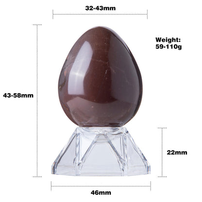 Sportmusies Natural Ocean Jasper Stone Egg Figurine Home Office Easter Decoration, Reiki Healing Crystal for Yoga Meditation, 1.69-2.28 inches