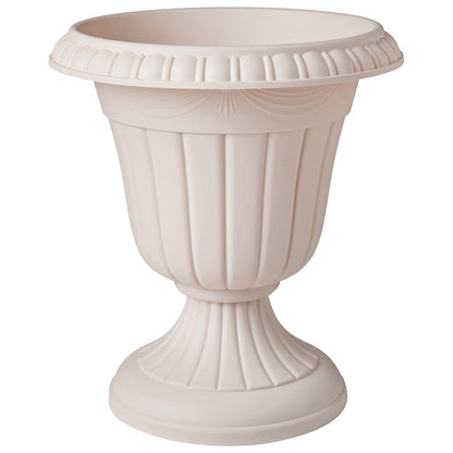 Arcadia Garden Products PL20TP Classic Traditional Plastic Urn Planter Indoor/Outdoor, 10" x 12", Taupe