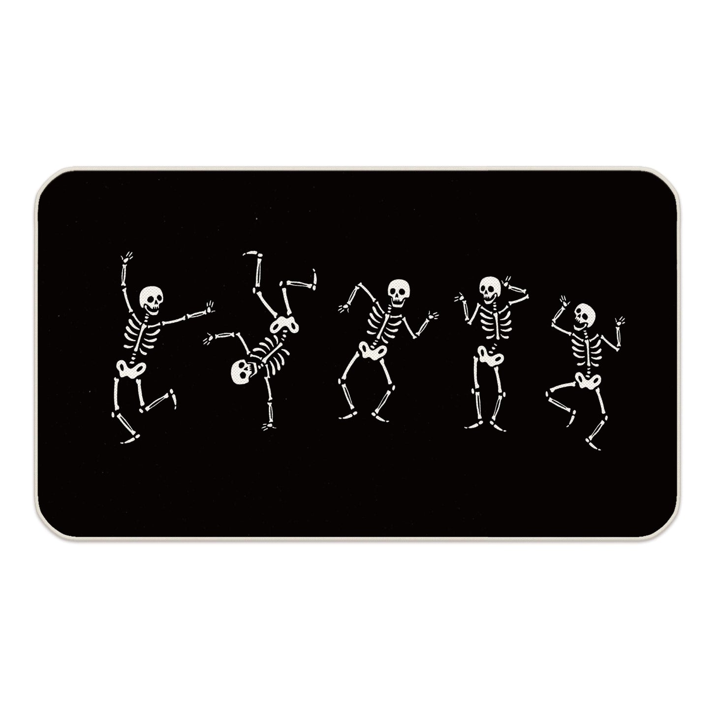 Farmhouse Halloween Funny Skeleton Gothic Skull Dancing 30 x 17 Inches Entryway Door mat,Front Door Entrance Outdoor Porch Home Decor,Halloween Skull Lover Fall Gifts