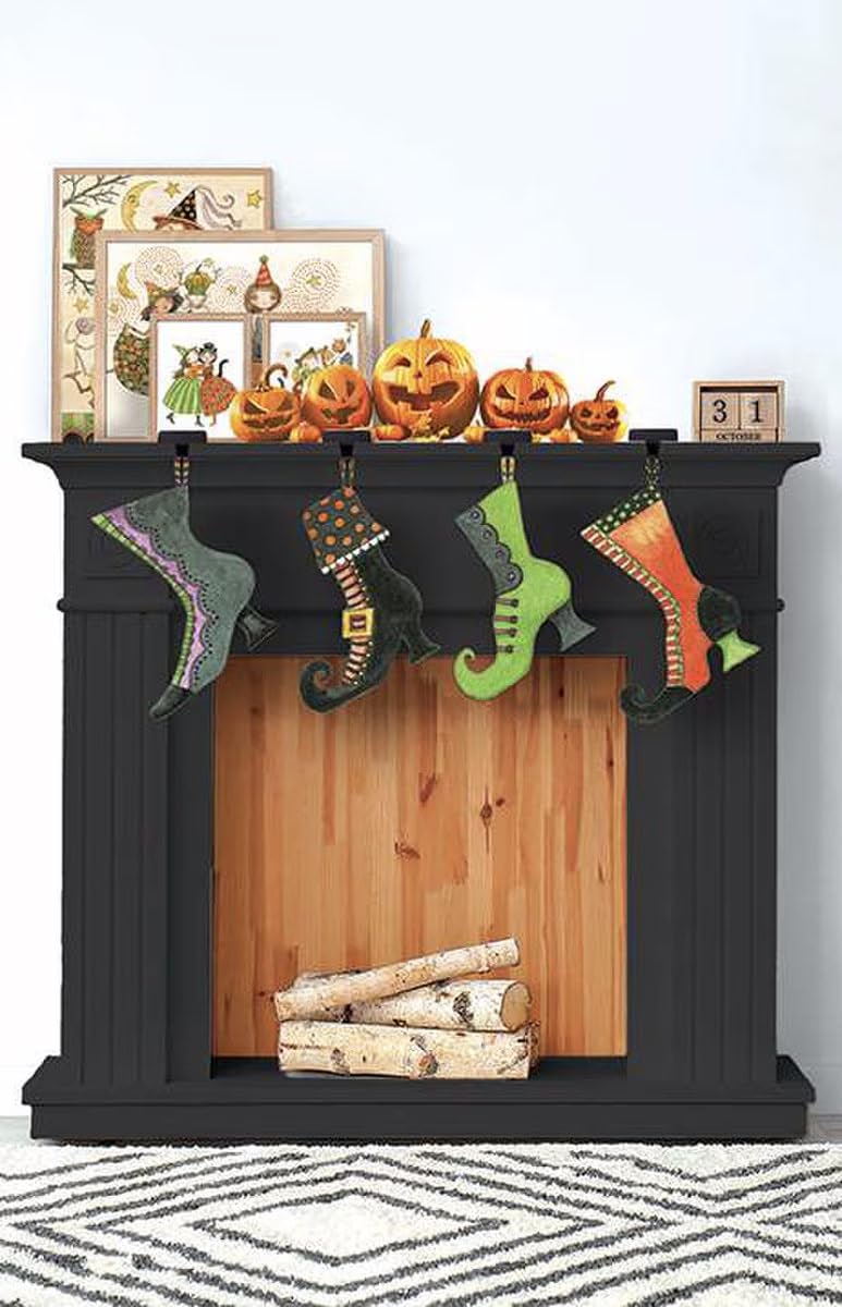 Teresa Kogut Ghoul Friends Witches' Boot Felt 1 42-inch by 54-inch Panel Riley Blake FT16059-PANEL