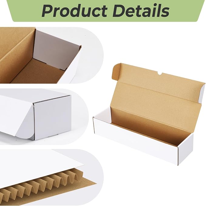 PHAREGE 15 Pack Trading Card Storage Boxes White for 6000 Count 35pt Cards | Baseball Card Storage, Sport Card Shipping, Flat Bottom, Shape Well, Easy Fold, Easy Open, DIY Cardboard, Self-locking