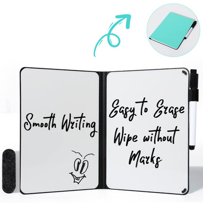 AGM Portable White Board Dry Erase, Double Sided Folding Whiteboards with Pen, Small Dry Erase Board for Study, Meeting, Doodling, Planning, Mint Green