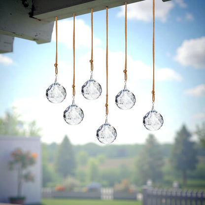 LOULIQIGIFT 40mm Crystal Ball Sun Catcher Prisms for Tree (6pcs)