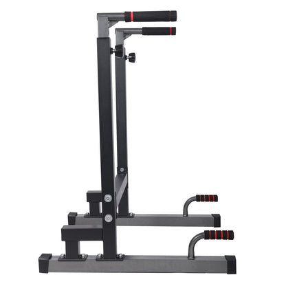 BalanceFrom Steel Frame Dip Station with Adjustable Height, 500 Pound Weight Capacity – Upper Body Workout Home Gym Equipment for Triceps, Push & Pull Ups, Leg Raises, and Bench Press
