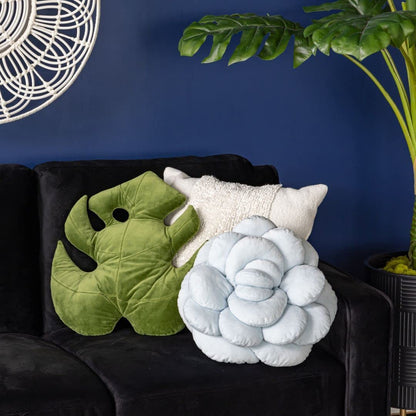 Green Philosophy Co. Monstera Leaf Pillow - Mossy Earth - Large Soft Plant-Shaped Plush Cushion for Couch, Bed, or Reading Nook - Cute & Unique Nature-Inspired Decor Super Soft & Cuddly Throw Pillow