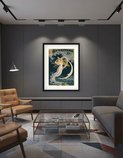 Alexander Herrmann’s Beautiful Illusion - Maid of the Moon - Vintage Magic Poster c.1898 - Master Art Print (Unframed) 9in x 12in
