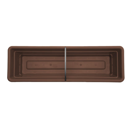Bloem Dura Cotta Window Box Planter w/Tray, 18", Chocolate (DCBT18-45), 2 Gallon